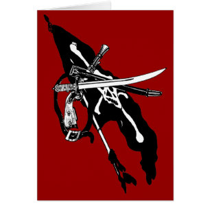 Vintage-Piratenflagge, Jolly Roger Totenkopf