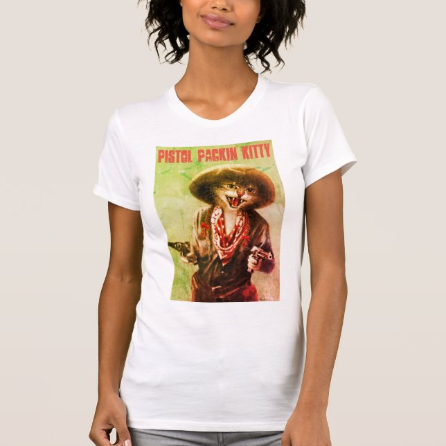 Vintage Pistole Pakin Kitty T - Shirt Frauen (Vorderseite)