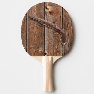 VINTAGE PISTOLE TISCHTENNIS SCHLÄGER