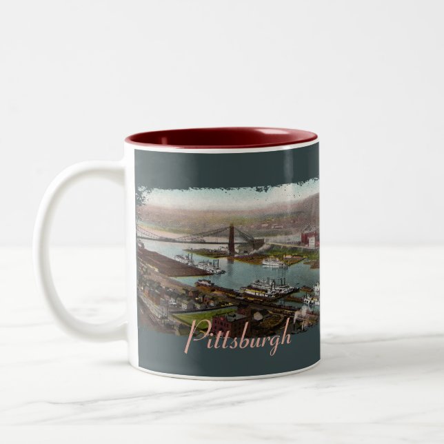 Vintage Pittsburgh 1800s Coffee Mug (Gauche)