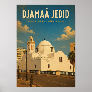 Vintage-Plakat: Djamaâ Jedid - Algier - Algerien Poster