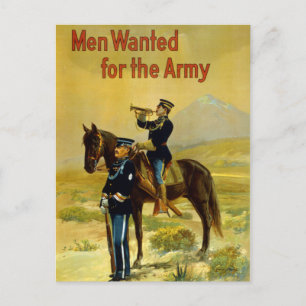 Vintage-Plakat 'Männer für die Armee gesucht' aus  Postkarte
