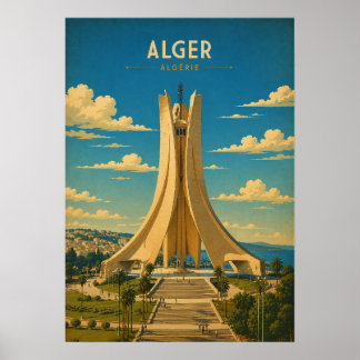 Vintage-Plakat Maqam Echahid - Algier Poster