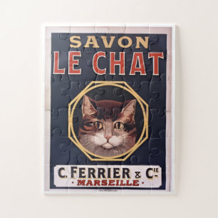 "Vintage Plakat Savon Le Chat"