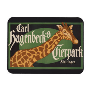 Vintage-Plakat von Carl Hagenbecks Tierpark-Zirkus Magnet