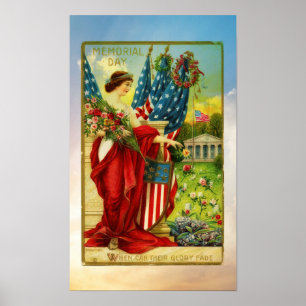 Vintage-Plakat zum Memorial Day Poster