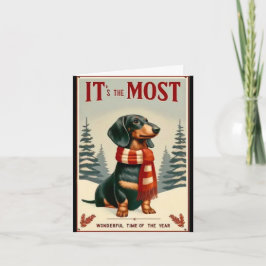Vintage-Plakat Zusammengefaltete Weihnachtskarte Feiertagskarte