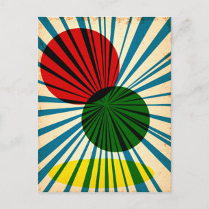 Vintage Plakatdesign Postkarte