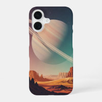 Vintage Planet hinter den Klippen