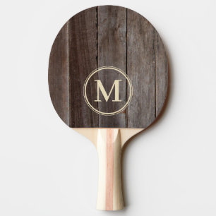 Vintage Planks Monogramm Tischtennis Schläger