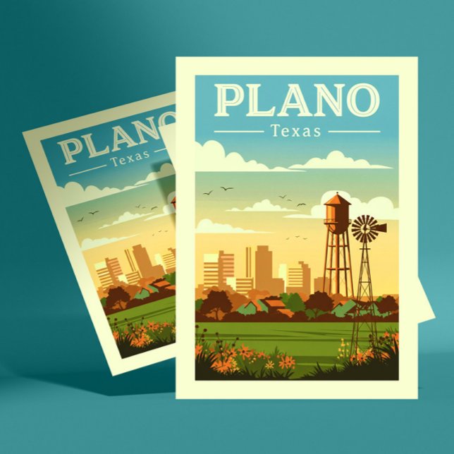 Vintage Plano Texas Postkarte (Von Creator hochgeladen)