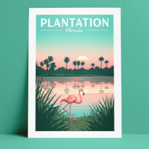 Vintage Plantation Florida Postkarte