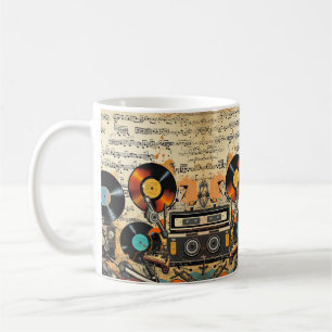 Vintage Plattenspieler Kaffeetasse