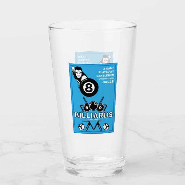 Vintage Pocket Billards Glas (Vorderseite)