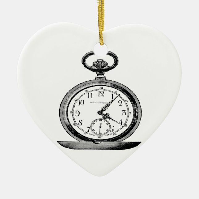 Vintage Pocket Watch Cool Fab Keramik Ornament (Vorne)