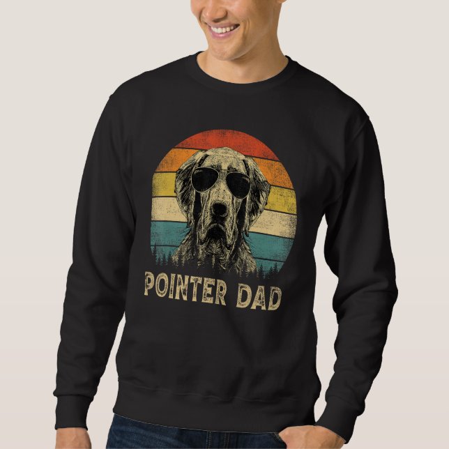 Vintage Pointer Dad Dog  Father s Day Tee (Vorderseite)