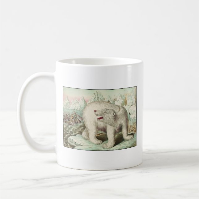Vintage polarer Bärn-Kunst Kaffeetasse (Links)