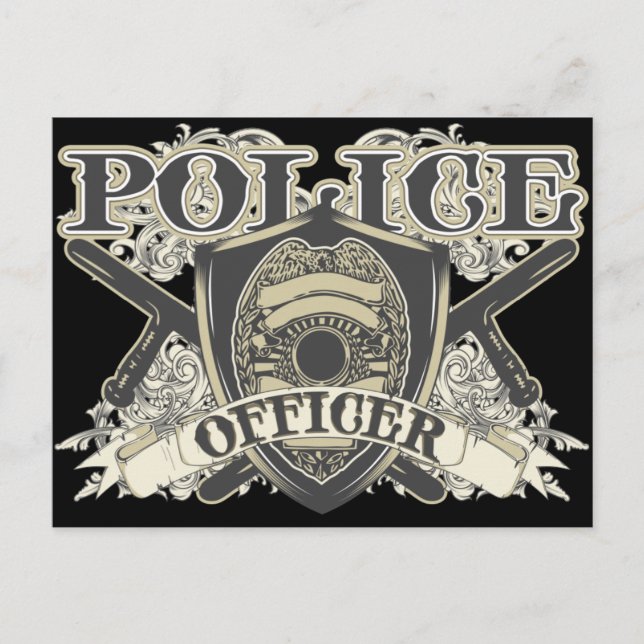 Vintage Polizeibeamter Postkarte (Vorderseite)