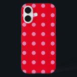 Vintage Polka Dots Rosa Retro Classic iPhone 16 Hülle<br><div class="desc">Vintages Retrostil Phantastisches Design</div>