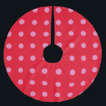 Vintage Polka Dots Rosa Retro Classic Polyester Weihnachtsbaumdecke<br><div class="desc">Vintages Retrostil Phantastisches Design</div>