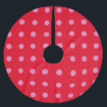 Vintage Polka Dots Rosa Retro Classic Polyester Weihnachtsbaumdecke<br><div class="desc">Vintages Retrostil Phantastisches Design</div>