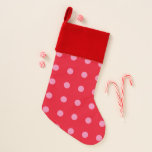 Vintage Polka Dots Rosa Retro Classic Weihnachtsstrumpf<br><div class="desc">Vintages Retrostil Phantastisches Design</div>