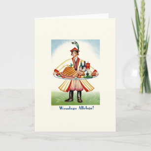 Vintage polnische Osterkarte Feiertagskarte