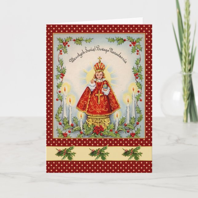Vintage polnische Weihnachten mit König & Heilig (Vorderseite)