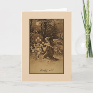 Vintage polnische Weihnachtskarte Feiertagskarte