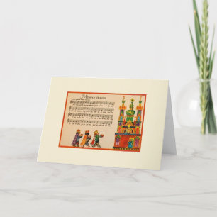 Vintage polnische Weihnachtskarte Feiertagskarte