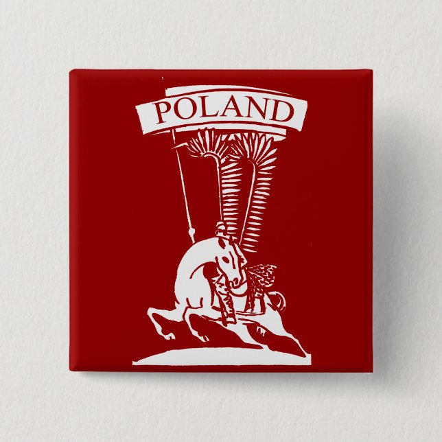 Vintage Polnischer Flügelhusar Button (Vorderseite)