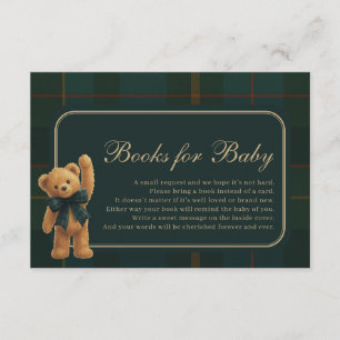 Vintage-Polo-Teddybär-Bücher für Babyjungen Begleitkarte
