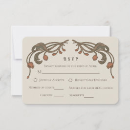 Vintage Pomegranate-RSVP-Karte RSVP Karte