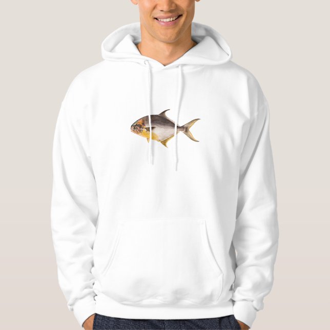 Vintage Pompano-Fische - Spiel fischt Hoodie (Vorderseite)