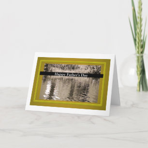 Vintage Pond Foto des Vaters Tageskarte Karte