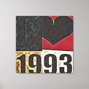 Vintage Pop Art - I heart 1993 - Toile enveloppée