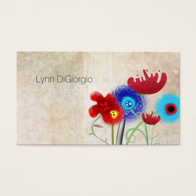 Vintage Poppies blühen (Vorderseite)