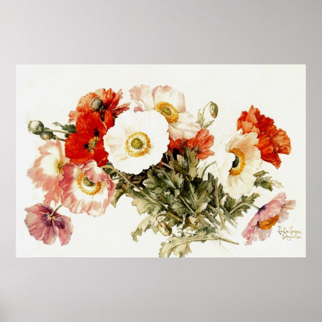 Vintage Poppies Poster (Vorne)