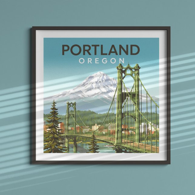 Vintage Portland Oregon Poster (Von Creator hochgeladen)