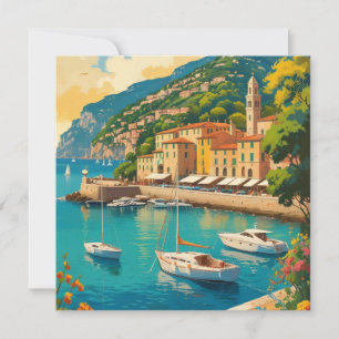 Vintage Portofino Genova Italien Karte