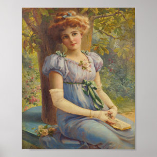 Vintage-Porträtplakat einer viktorianischen Frau Poster