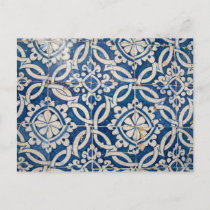 Vintage portugiesische Azulejo Postkarte
