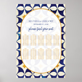 Vintage portugiesische Hochzeitstabelle Poster