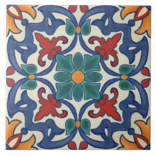Vintage portugiesisches Azulejos-Muster Fliese