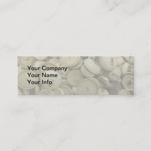 Vintage Porzellanknochen Mini Visitenkarte (Vorderseite)