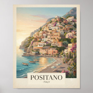 Vintage Positano Italien Reiseplakat  Poster