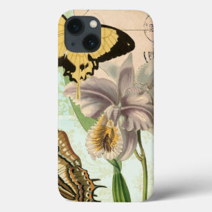 Vintage Postcard with Butterflies and Flowers Case-Mate iPhone Hülle