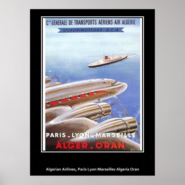 Vintage Poster Algeria Airlines (Vorne)