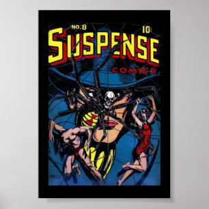 Vintage Poster Comic Buchcover Suspensionen
