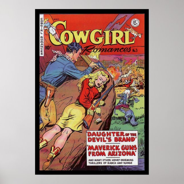 Vintage Poster Comic Covers Cowgirl (Vorne)